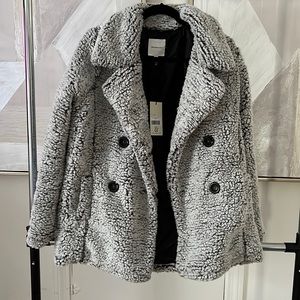 Womens Sherpa double breasted jacket new with tags